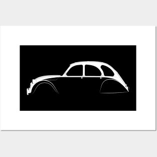 Citroen 2CV Silhouette Posters and Art